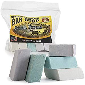 Amish Farms Bar Soap Bag, Five HUGE 5+ oz. Bars