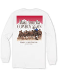 Make America Cowboy (Men's Vintage Long Sleeve T-Shirt) by Simply Southern