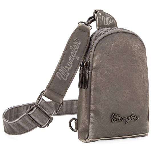 Wrangler Sling Bag/Crossbody/Chest Bag - Light Grey - by Montana West