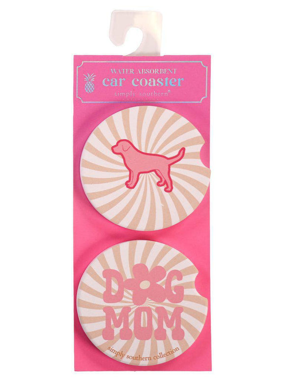 2 Pack Car Coaster - Dog Mom - by Simply Southern