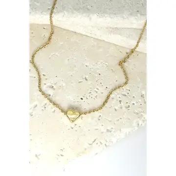Classic Mini Heart Necklace - Gold - JOSSLYN