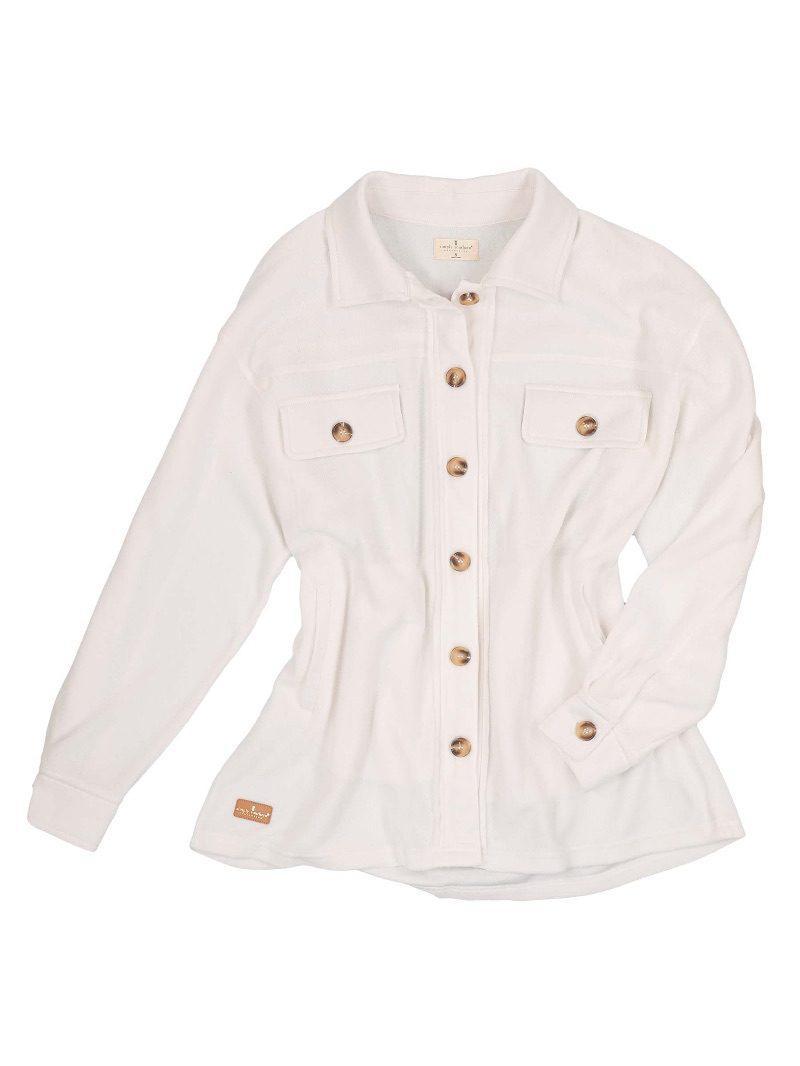 Fleece Shacket - Ivory - by Simply Southern
