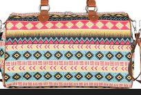 Montana West Print Canvas Weekender Bag - by Montana West