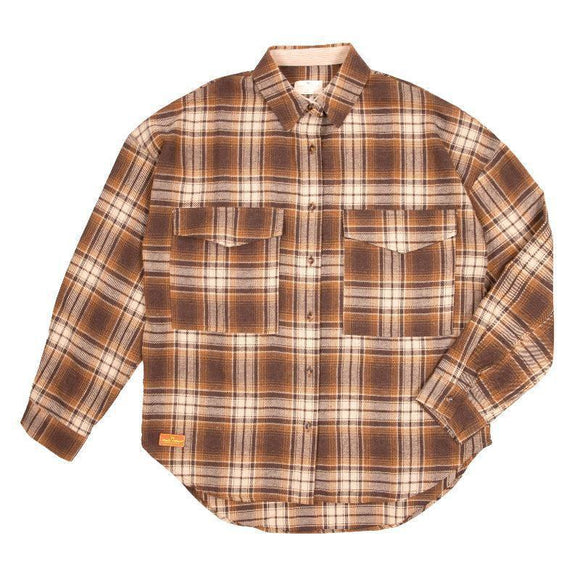 Plaid Shacket - Tawny - by Simply Southern