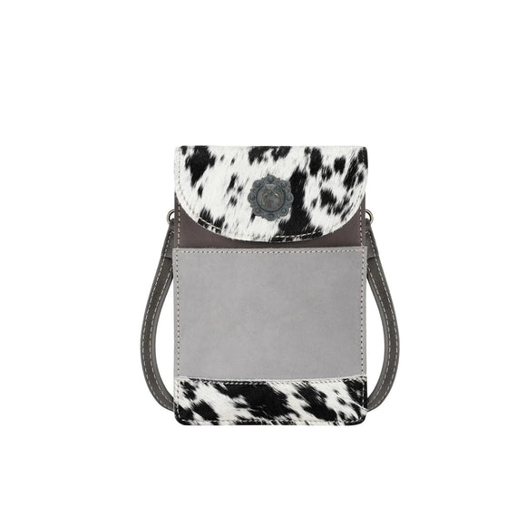 Hair-On Cowhide Belt Loop Phone Holster Pouch/Multi-function Crossbody - by Montana West