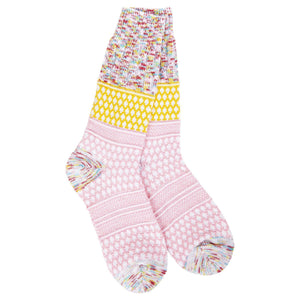 Weekend Gallery Textured Crew - Whimsical Multi - by World's Softest Socks