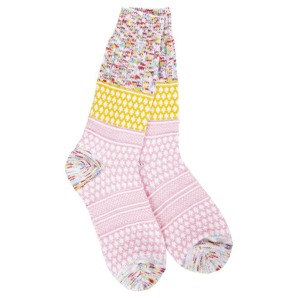 Weekend Gallery Textured Crew - Whimsical Multi - by World's Softest Socks