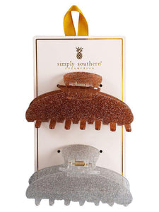 Hair Clip Duo - Sparkle Claw - by Simply Southern