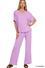V-neck oversized top & pants set - Lavender - Zenana