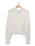 Open Knit Hoodie - Pearl - by Simply Southern