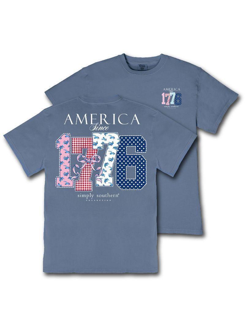 America since 1776 (Mineral Washed Short Sleeve T-Shirt) - by Simply Southern