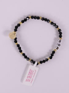 Simply Positive Bracelet - Mom Black Bead - by Simply Southern