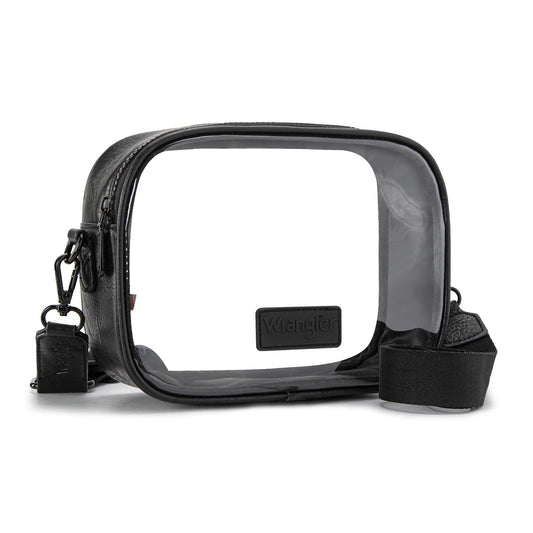 Wrangler Clear Crossbody Bag/Stadium Bag - Black - by Montana West