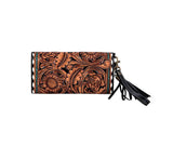 Prairie Rose Hand-Tooled Wallet - by Myra