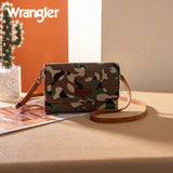 Wrangler Camo Print Canvas Clutch/Crossbody - Green - by Montana West