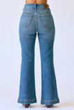 Petite Tummy Control High Waist Flare - Medium Wash - by Judy Blue