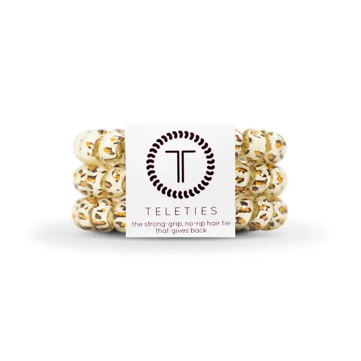 Spiral Leopard Hair Ties - Large - By Teleties