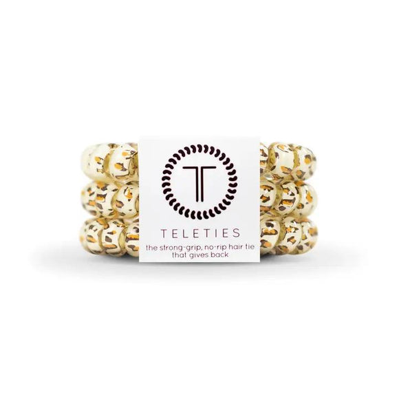 Spiral Leopard Hair Ties - Large - By Teleties