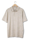 Men's Jacquard Polo UPF - Beige - by Simply Southern