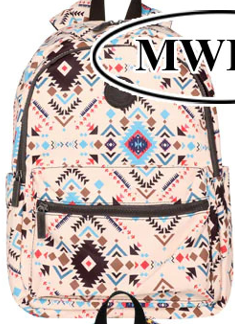 Montana West Print Canvas Backpack - by Montana West