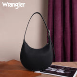 Wrangler Whipstitch Crescent Crossbody - Black - by Montana West