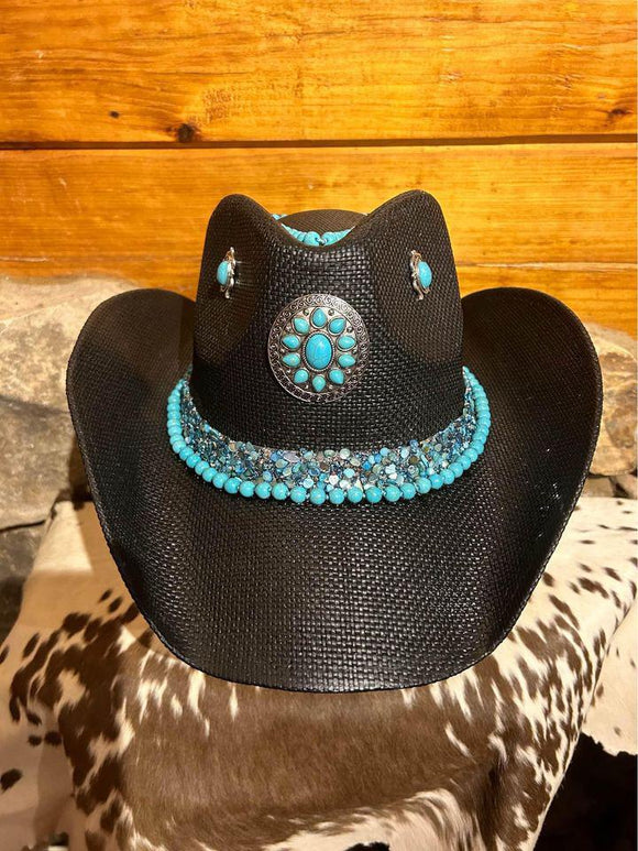 “Midnight Turquoise” - Unique Hats by Jo