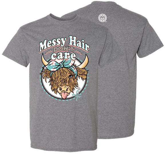 Messy Hair Don't Care (Short Sleeve) by Girlie Girl Originals