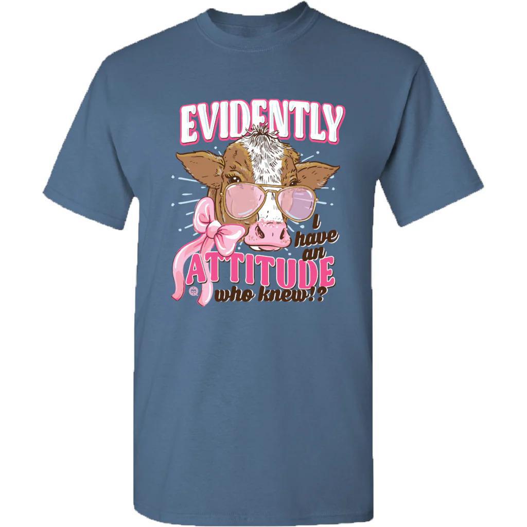 Attitude Cow (Short Sleeve) by Girlie Girl Originals