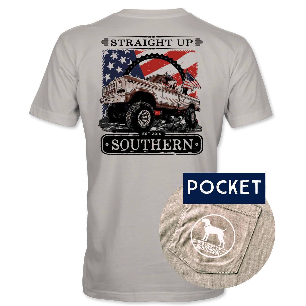 Freedom Truck (Men's Short Sleeve Pocket T-Shirt) by Straight Up Southern