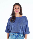 Knit Pocket Tee - Navy - by Simply Southern
