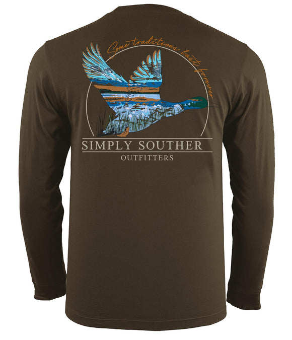 Duck (Men's Vintage Long Sleeve T-Shirt) by Simply Southern