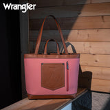 Wrangler Canvas Top Handle Tote/Shoulder Bag - Pink - by Montana West