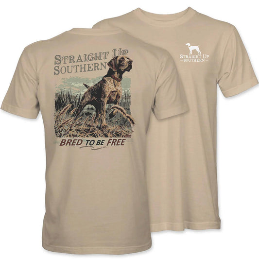 Bred to be Free (Men's Short Sleeve T-Shirt) by Straight Up Southern