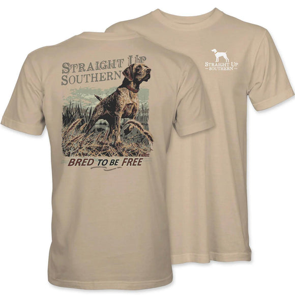 Bred to be Free (Men's Short Sleeve T-Shirt) by Straight Up Southern