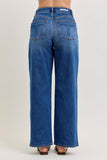 High Waist Wilhemina Baggy Jeans - Dark Wash - by Judy Blue