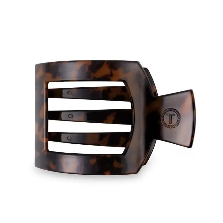 Square Flat Hair Clip Large - Tortoise - By Teleties