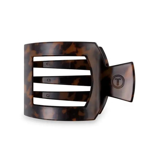 Square Flat Hair Clip Large - Tortoise - By Teleties