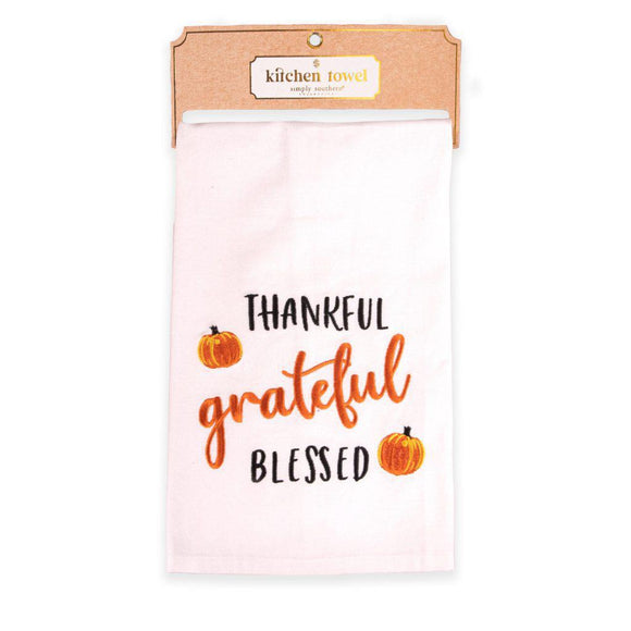 Thankful Blessed Simply Towel - by Simply Southern