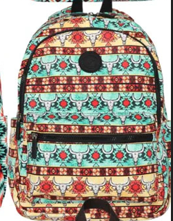 Montana West Print Canvas Backpack - by Montana West