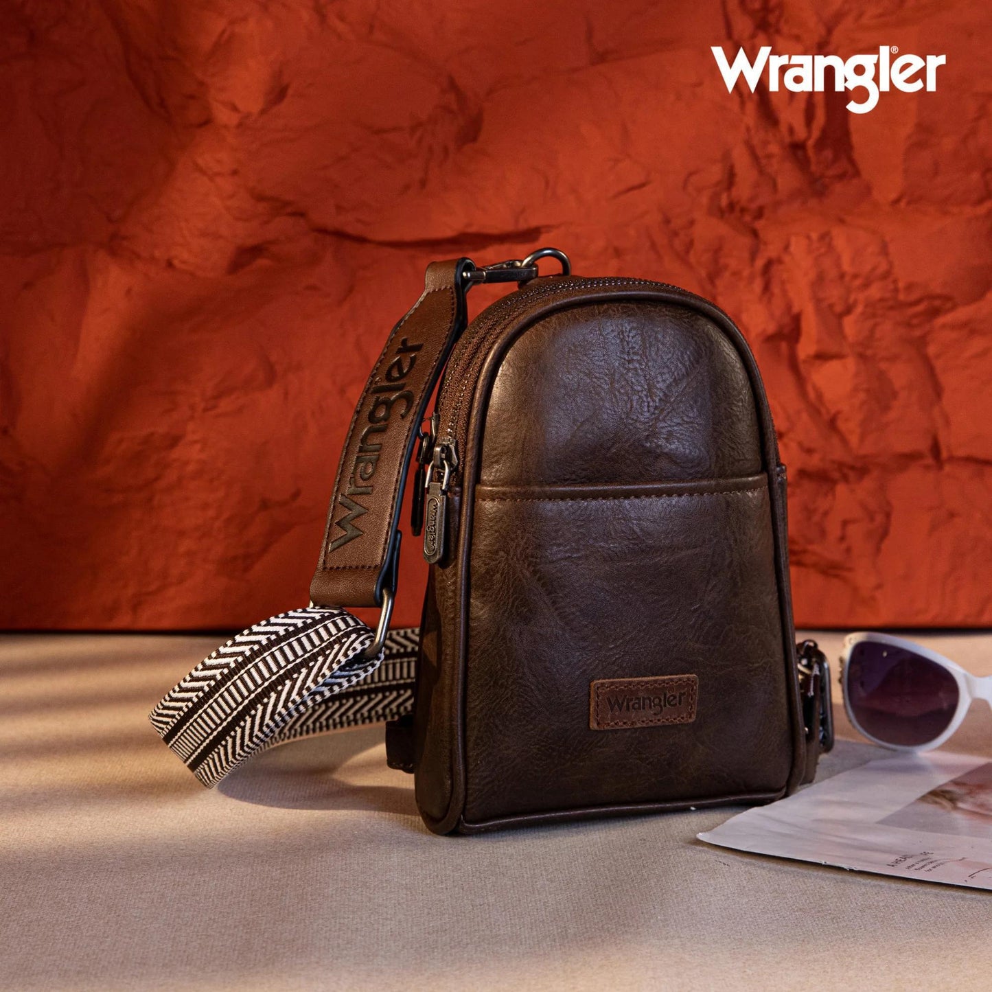 Wrangler Sling Bag/Crossbody/Chest Bag - Dark Brown - by Montana West