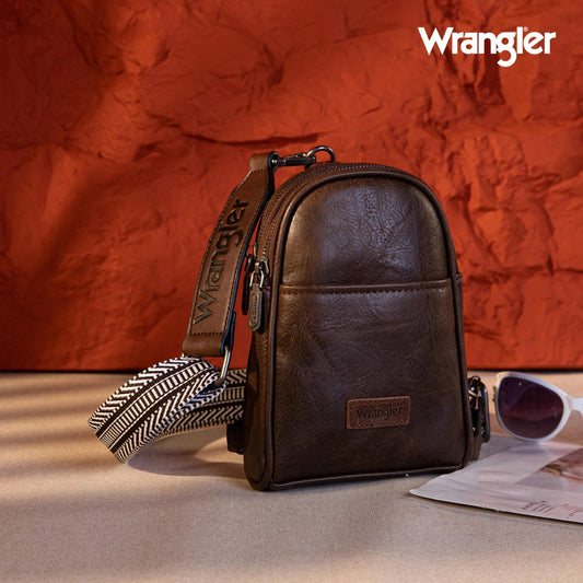 Wrangler Sling Bag/Crossbody/Chest Bag - Dark Brown - by Montana West