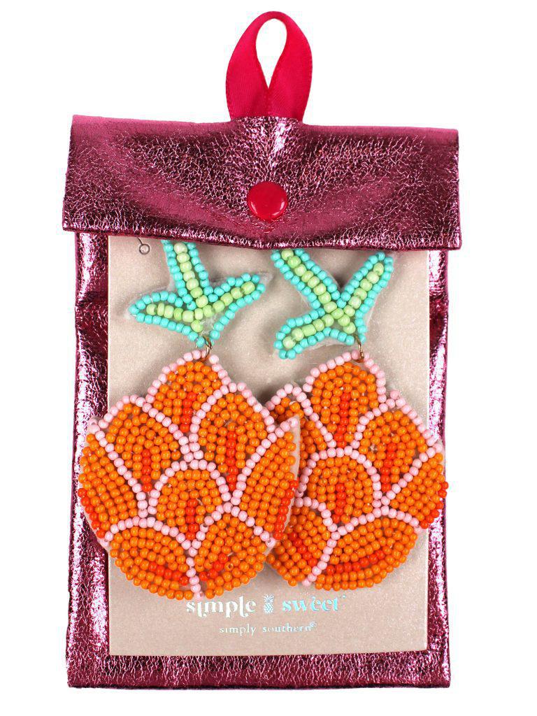 Bead Earrings - Pineapple - by Simply Southern