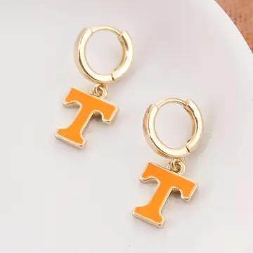 Tennessee Vols -gold huggie hoop earrings