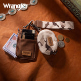 Wrangler Camo Print Dual Pouch Wristlet - Brown - by Montana West