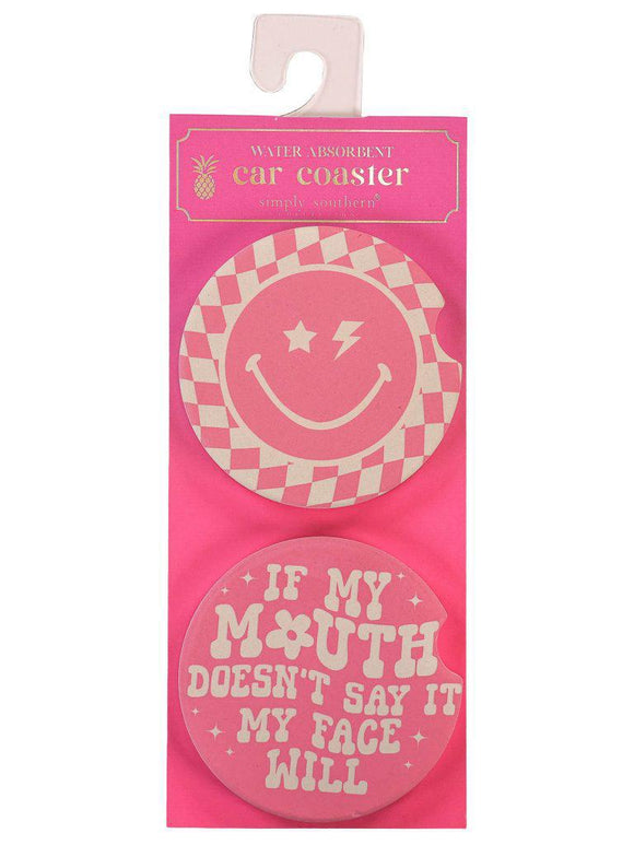 2 Pack Car Coaster - If my Mouth - by Simply Southern