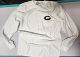 Georgia Red Bow - White - Comfort Color LS