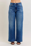 High Waist Wilhemina Baggy Jeans - Dark Wash - by Judy Blue