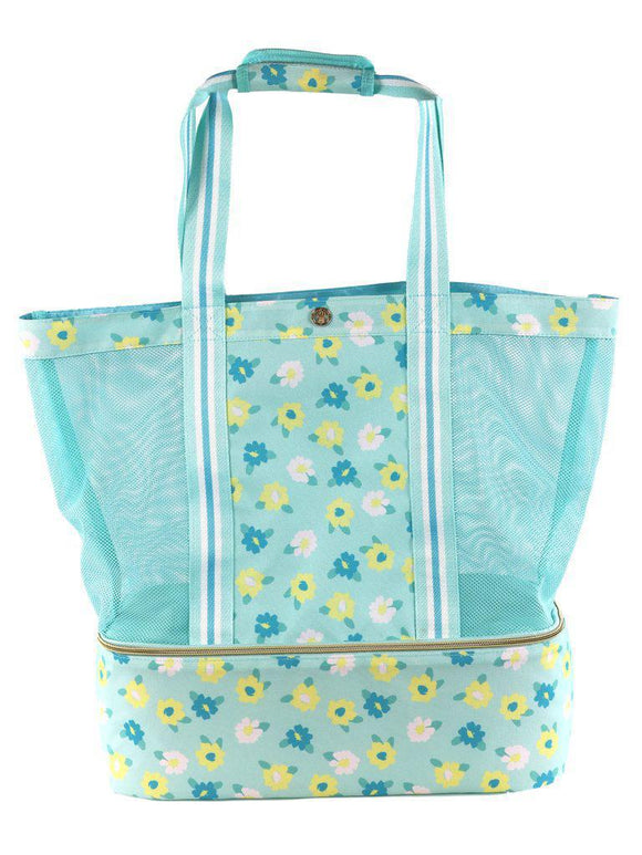 Flower - Mesh Cooler Tote Bag - by Simply Southern