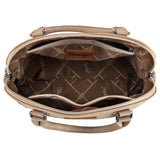 Wrangler Top Handle Classic Barrel Satchel Bag/Crossbody - Tan - by Montana West