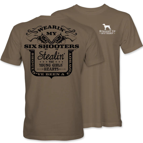 Should've Been a Cowboy (Men's Short Sleeve T-Shirt) by Straight Up Southern